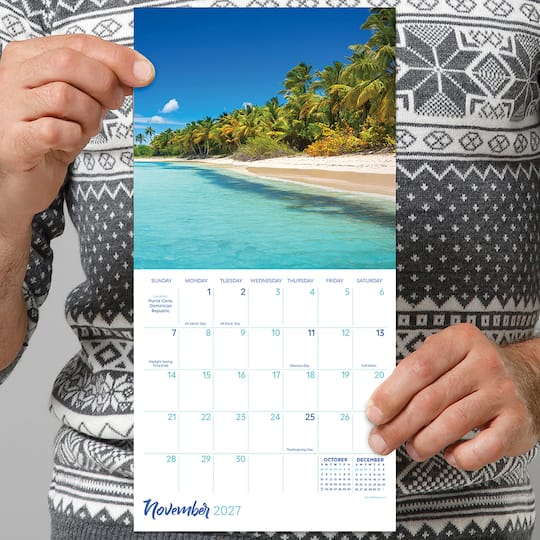 2027 Tropical Beaches Mini Calendar